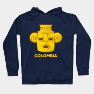 Ancient colombian indigenous human face representation Hoodie